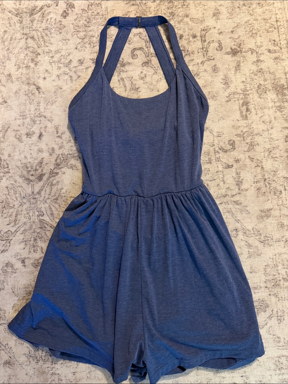 HALARA Navy Blue Halter Romper